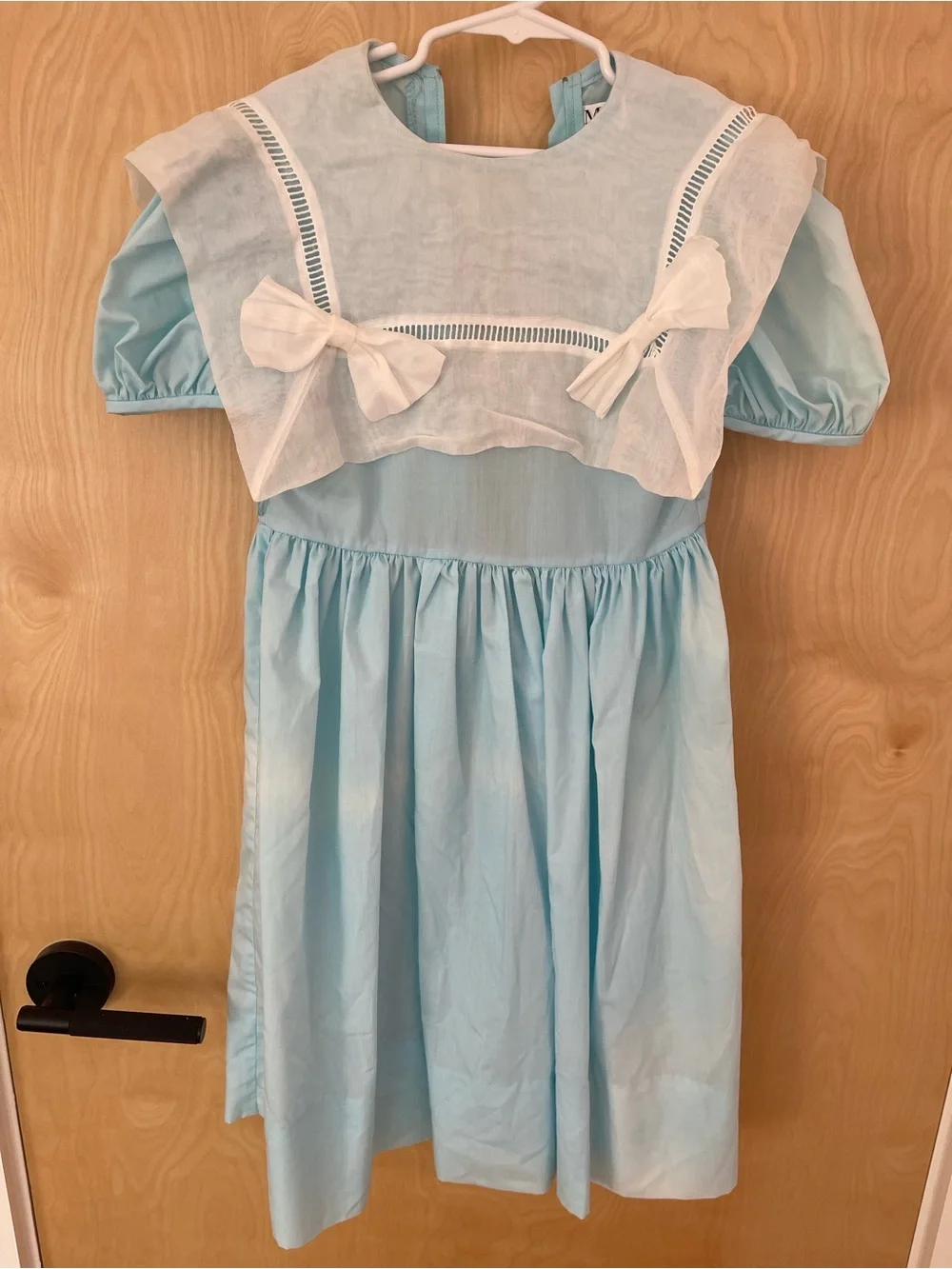 Vintage Girls Light Blue Cotton Dress size 8